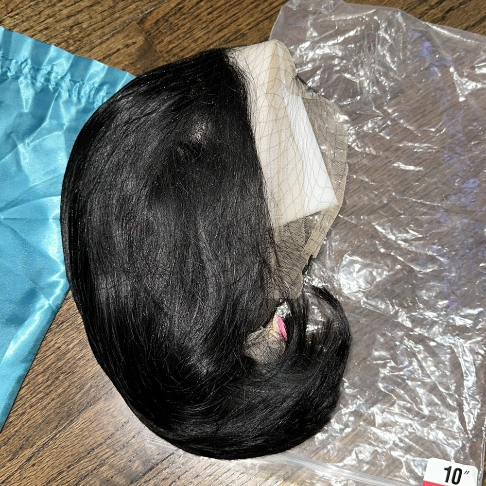 Human Hair 10 Inch Lace Front And Back Wig Cap Color Bleach And Perm Safe 100% - Picture 10 of 11